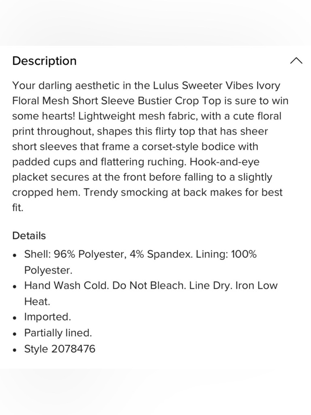 New with tags ⭐️ Lulu's Sweeter Vibes Crop Top - Picture 6 of 10